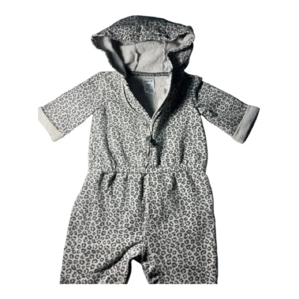 Carter's Gray Baby Jumpsuit with Hood